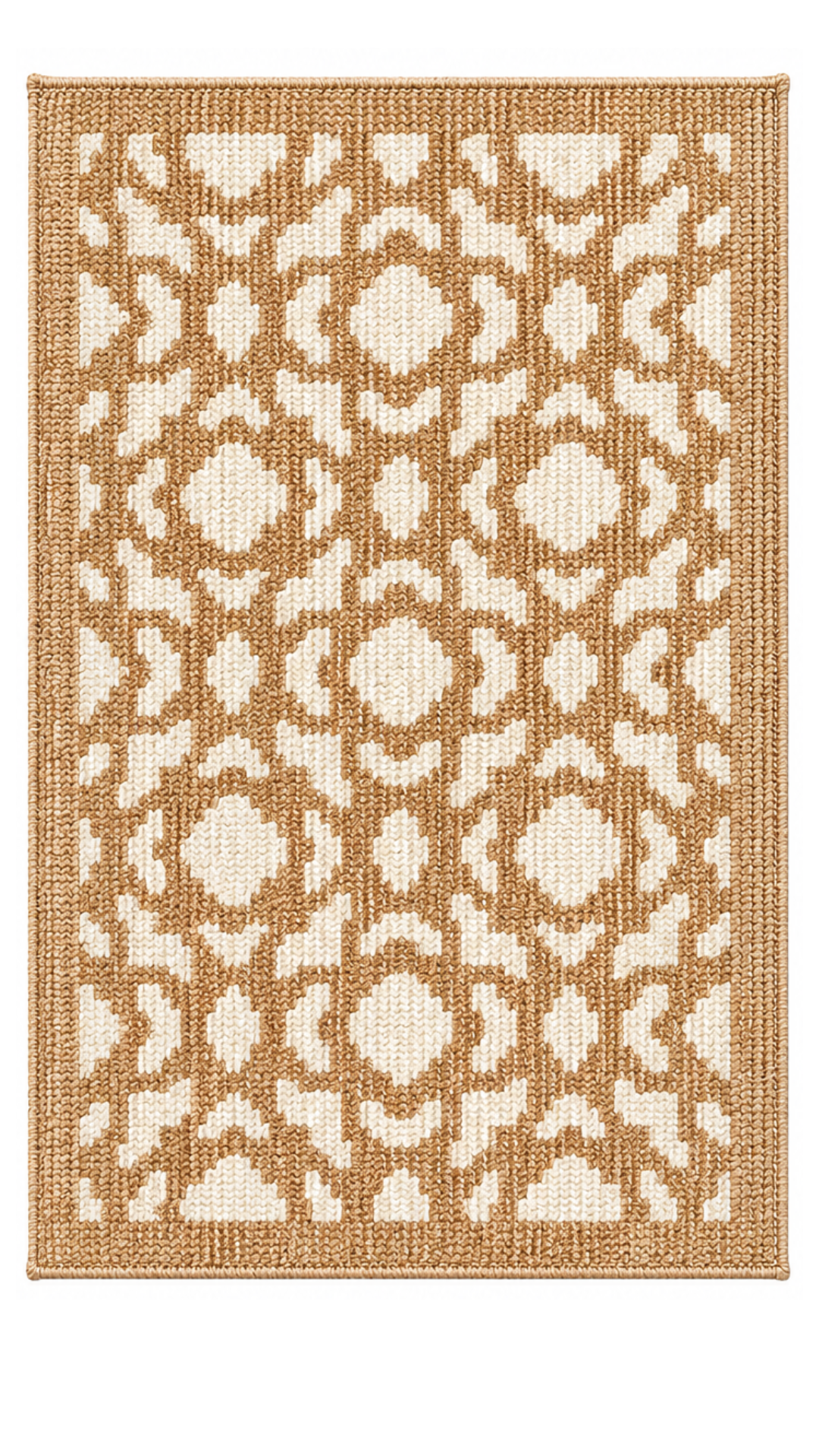 Alfombra Tejida Tipo Yute – Diseño Medallón Geométrico 60x120 / 50x80