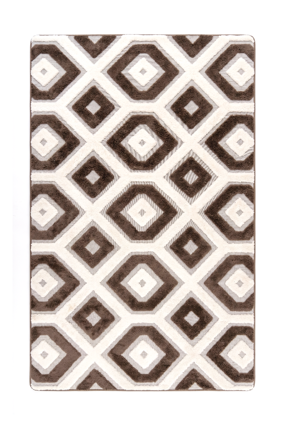 Alfombra Shaggy Rombos Geométricos – 190x300 / 120x190
