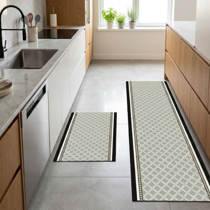 Kit Alfombras Cocina 2 Piezas Antideslizante Absorbente 45x75 45x120