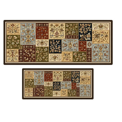 Kit Alfombras Cocina 2 Piezas Antideslizante Absorbente 45x75 45x120