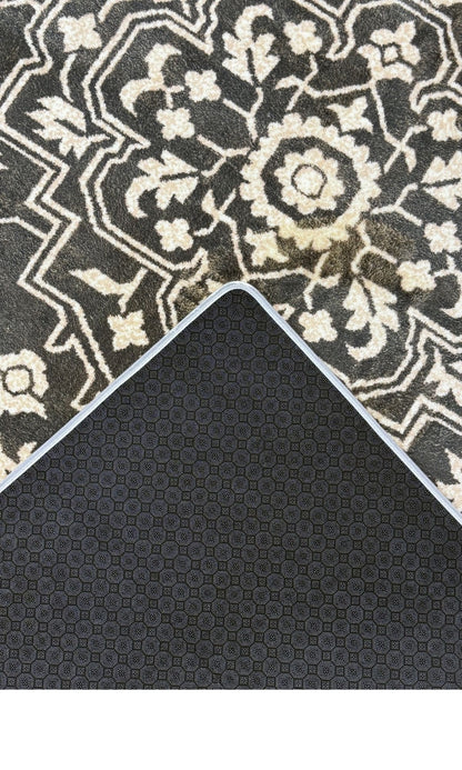 Alfombra Medallón Oriental Antracita – 2x3 m / 120x180