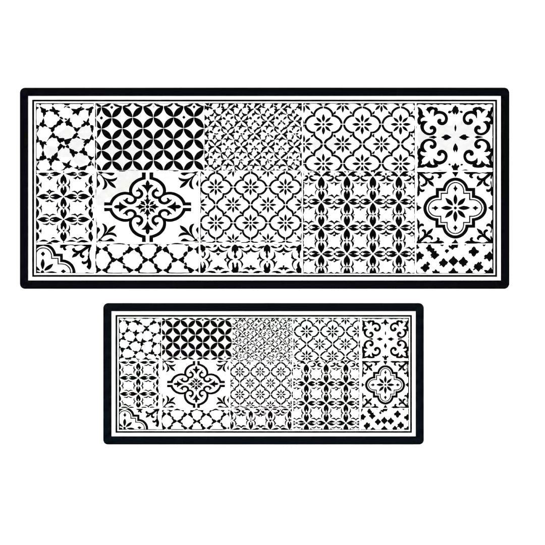 Kit Alfombras Cocina 2 Piezas Antideslizante Absorbente 45x75 45x120