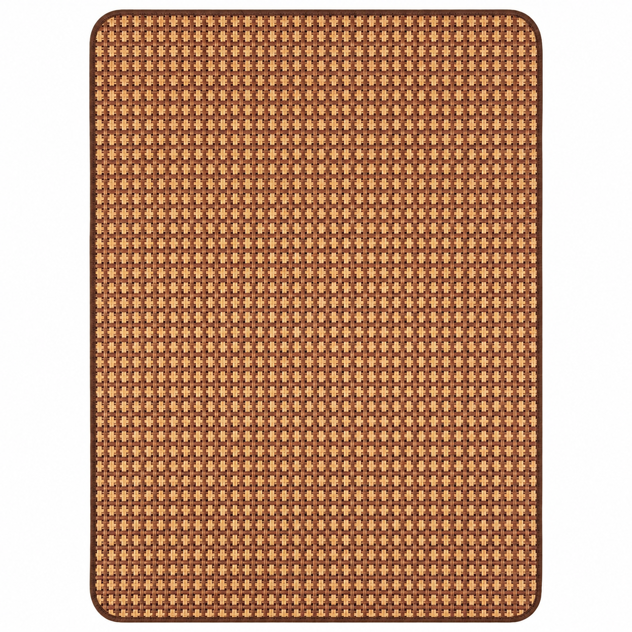 Alfombra Tejida Bian – Ratán Natural Café, estilo bambu