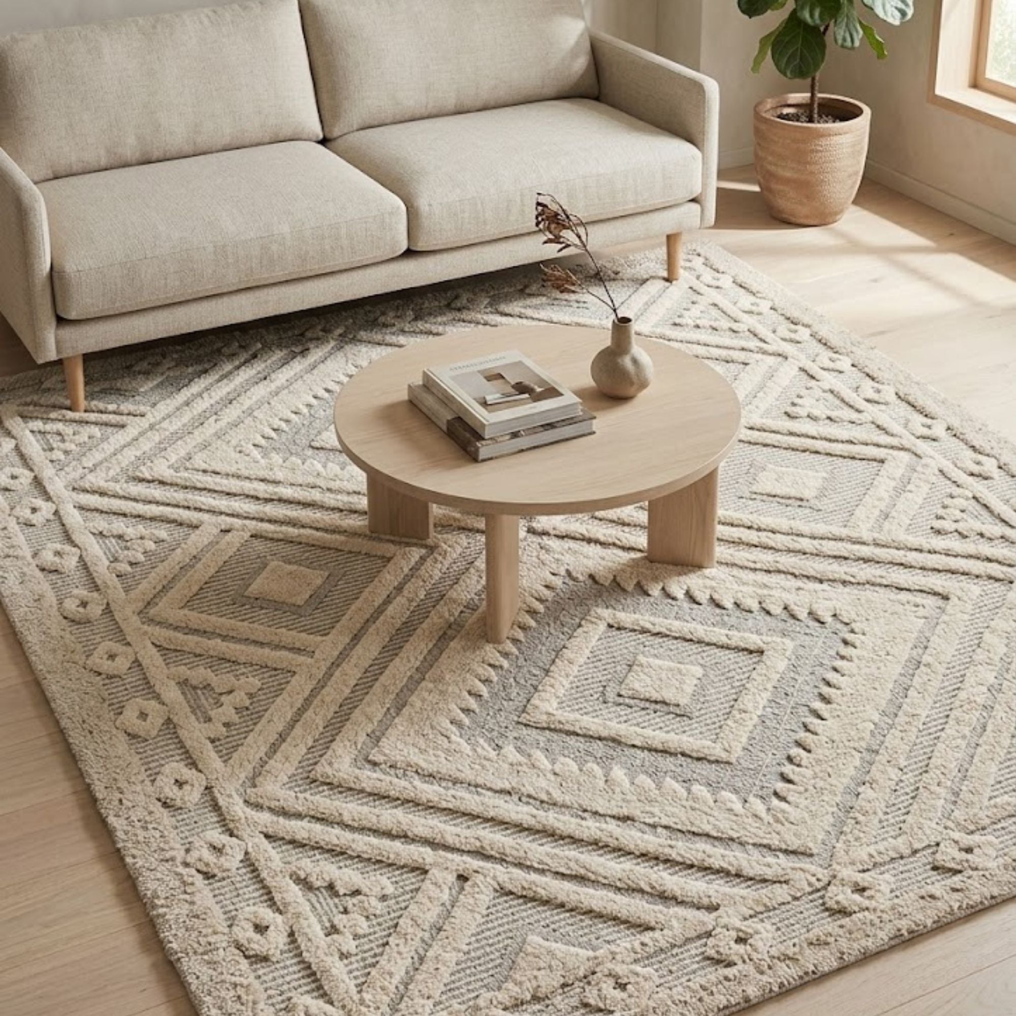 Alfombra Geométrica Bereber 3D 160x230 / 80X160