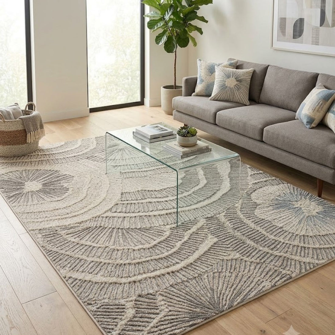 Alfombra Efecto 3D Diseño Coral 160x230 / 80X160