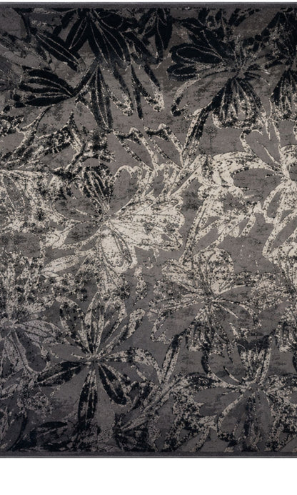 Alfombra Floral Botánica con Efecto 3D en Pelo Alto 2x3