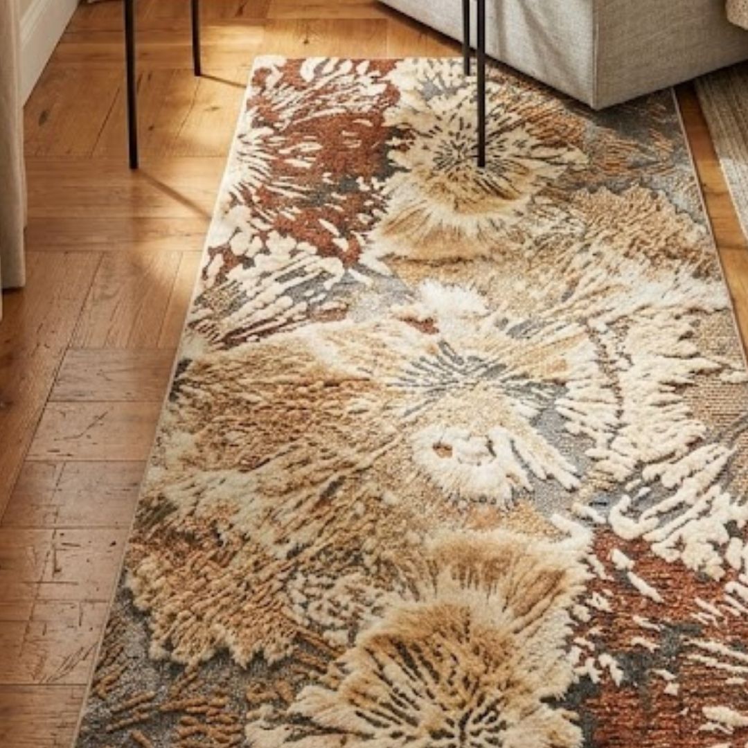 Alfombra Floral Botánica | Textura Estructurada 160X230 / 80X160