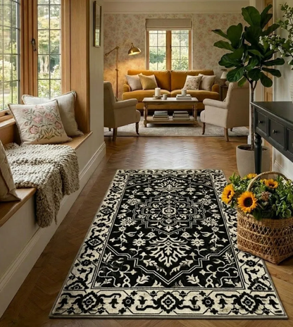 Alfombra Medallón Oriental Antracita – 2x3 m / 120x180