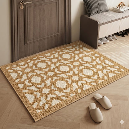 Alfombra Tejida Tipo Yute – Diseño Medallón Geométrico 60x120 / 50x80